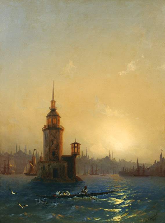 Вид Леандровской башни в Константинополе