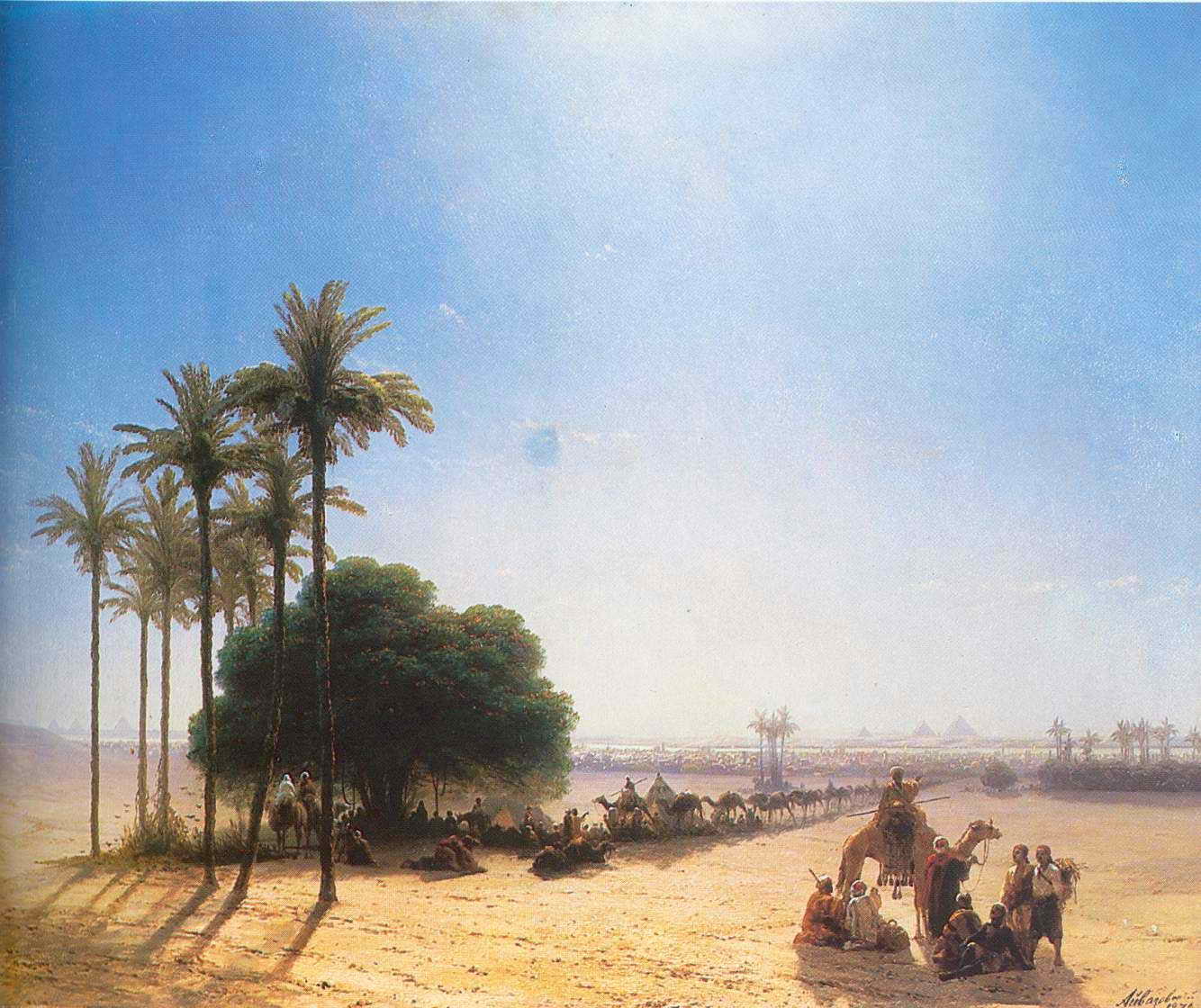 Караван а оазисе.Египет