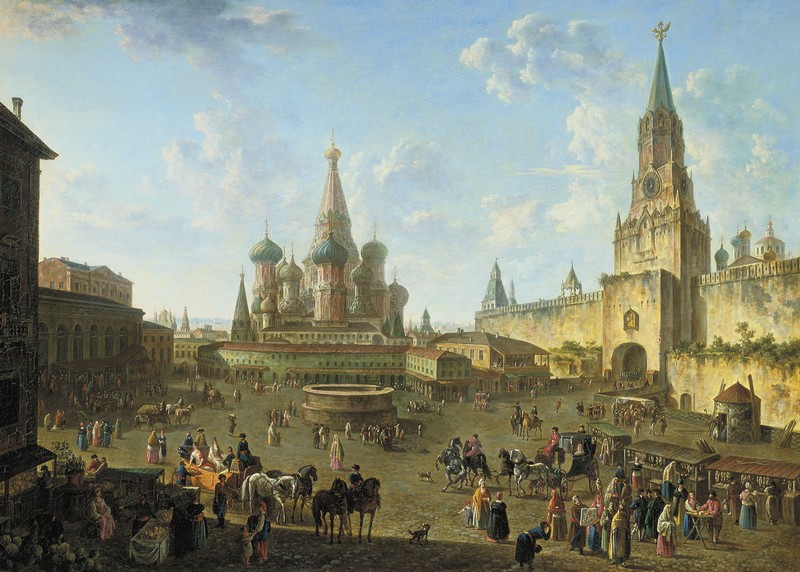 Красная площадь в Москве. 1801.