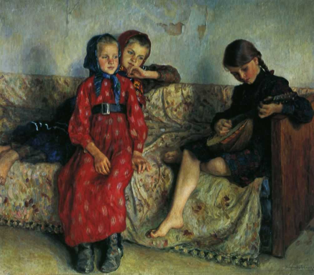 Дети за пианино. 1918