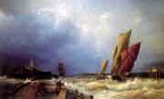 Вход рыбачьего судна в бурю в гавань Сен-Валери (Франция). Ок. 1859.
