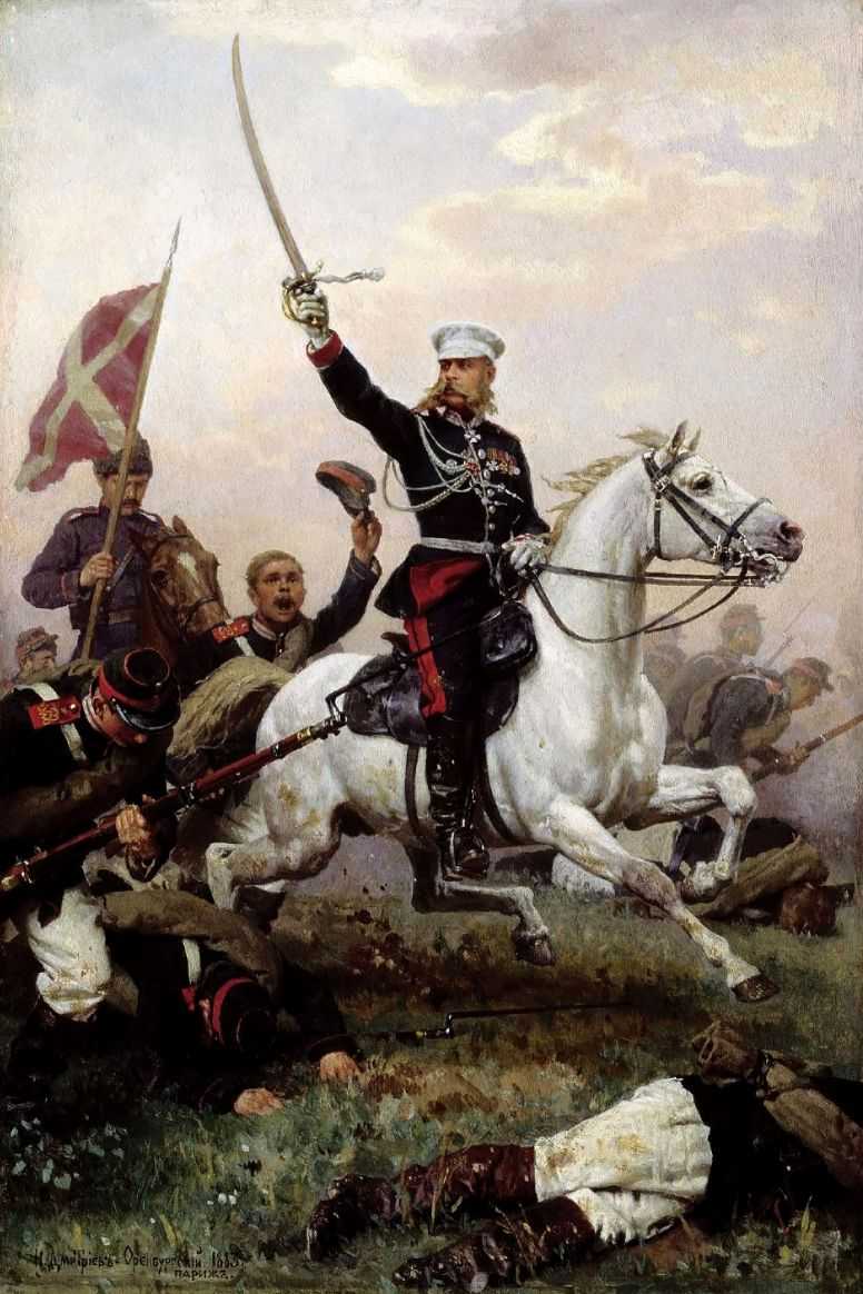 Генерал Н.Д.Скобелев на коне. 1883