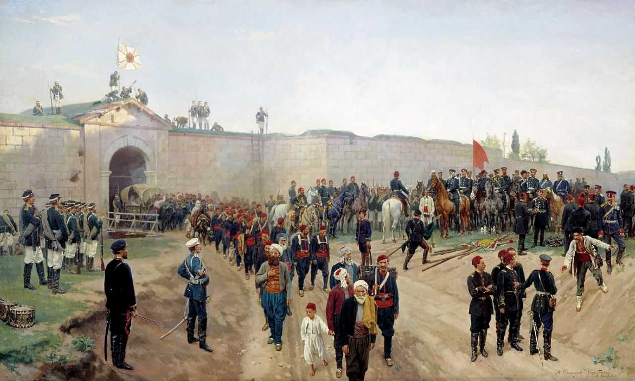 Сдача крепости Никополь 4 июля 1877 года. 1883