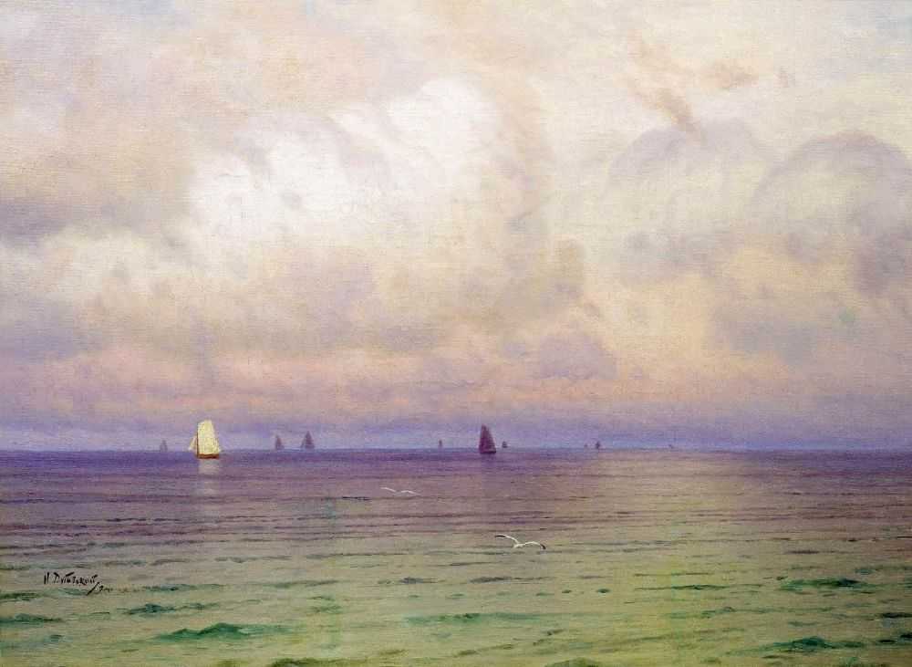 Море. Парусники. 1900
