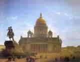 Исаакиевский собор и памятник Петру. 1844г.